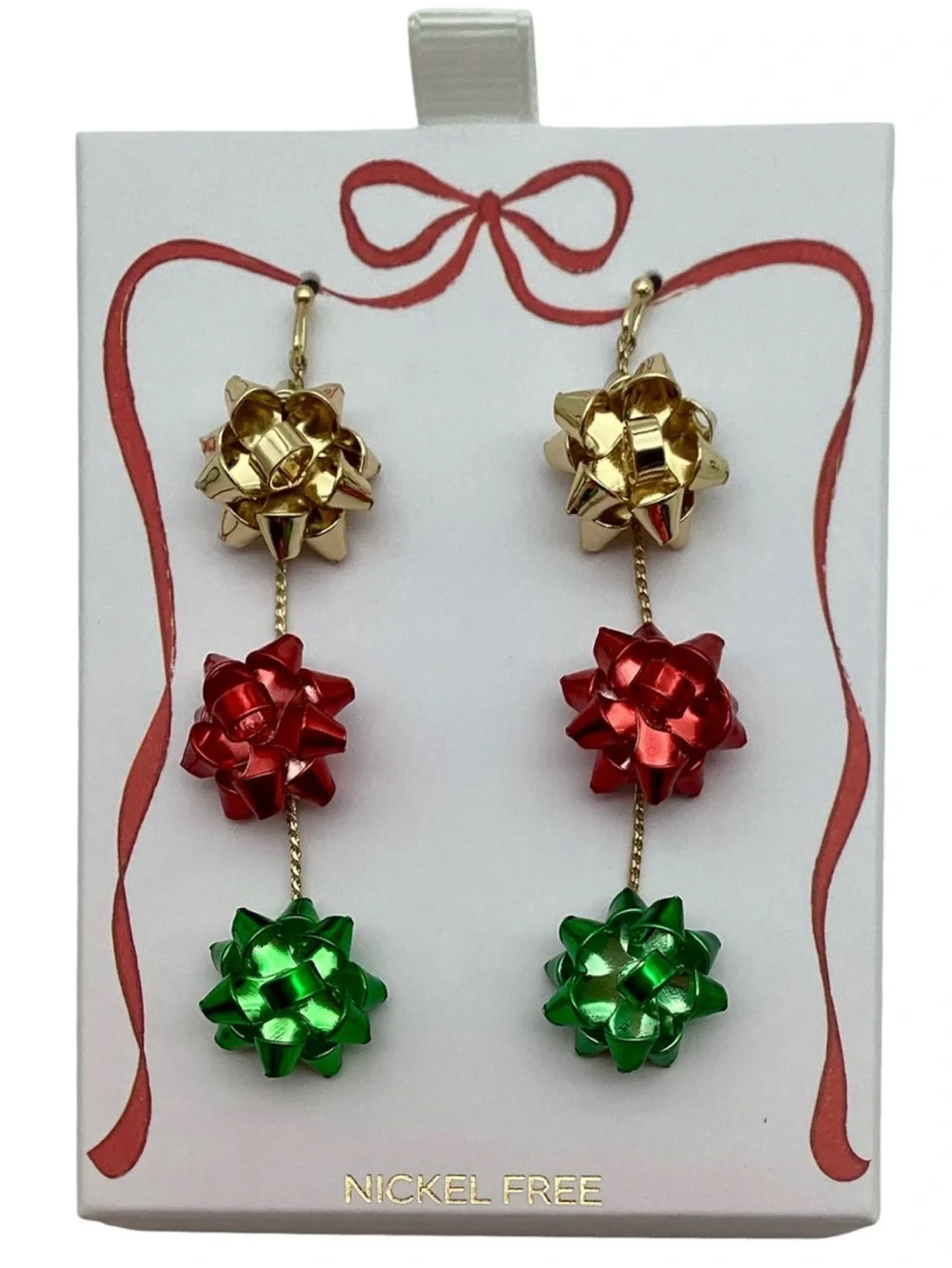 True to Form Gift Bow Dangle Earrings (NWT)